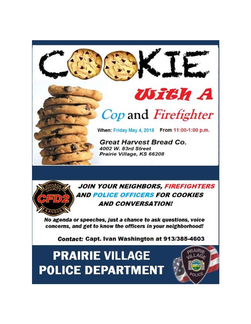 Cookie with a Cop and Firefighter : Great Harvest Bread